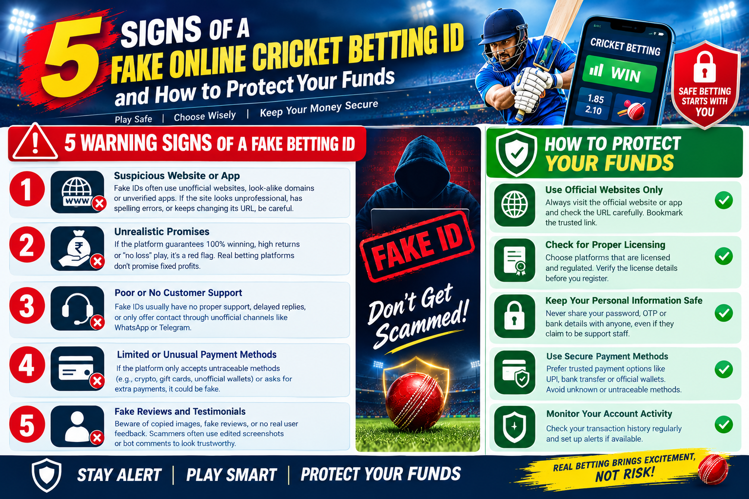 5 Signs of a Fake Online Cricket Betting ID