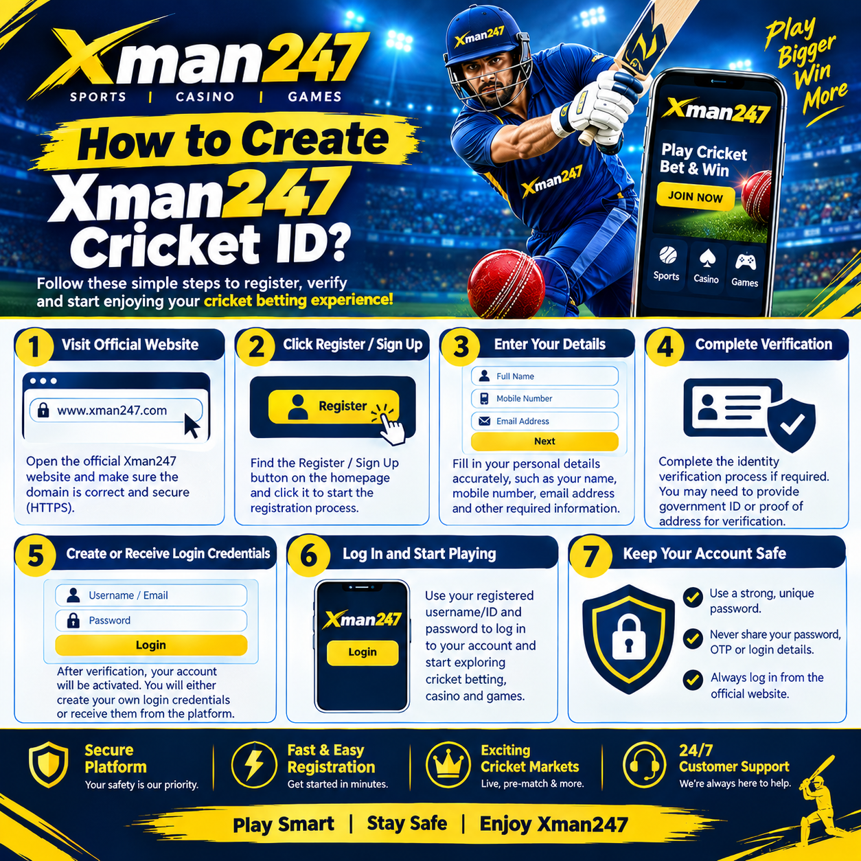 Xman247 Cricket ID